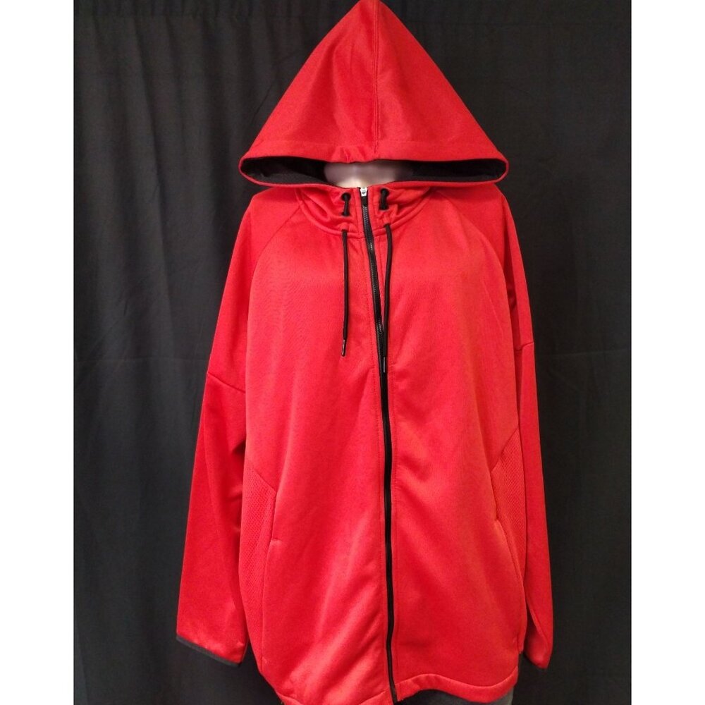 AND1 Men's Red Full Zip Up Sweater/Hoodie Size XL SKU 4024